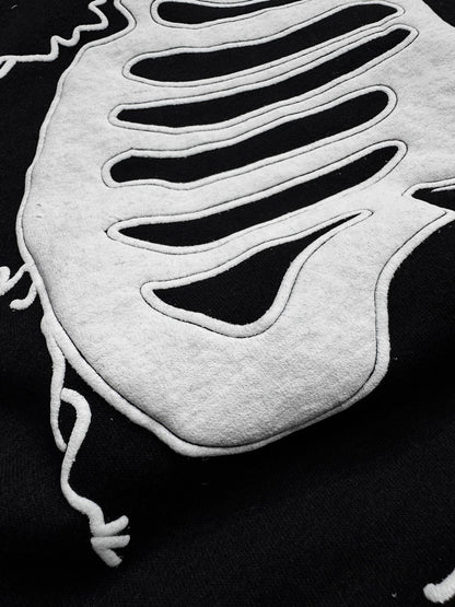 Hoodie- Black Rib